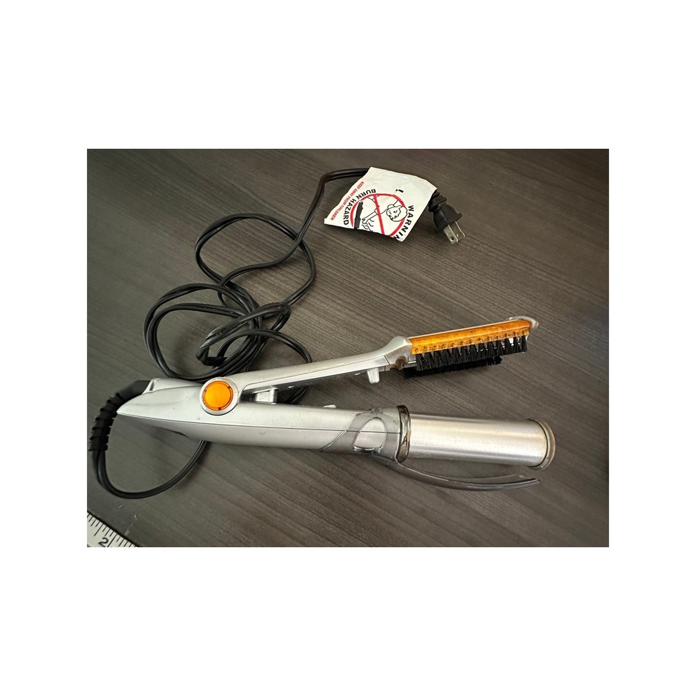 InStyler Rotating Hot Iron Hair Styler Brush 1.25" inch Barrel Silver IS1001